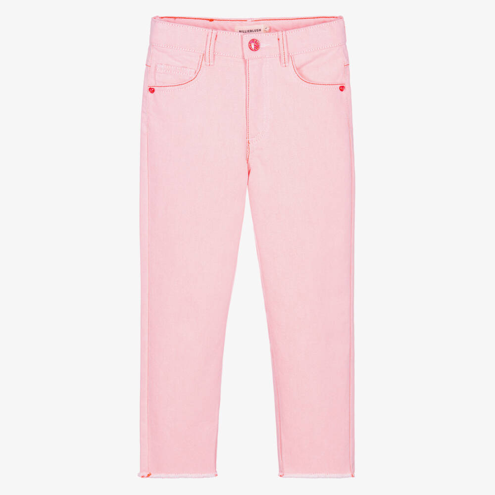Billieblush-Girls Pink Denim Jeans with Sequinned Pocket | Childrensalon