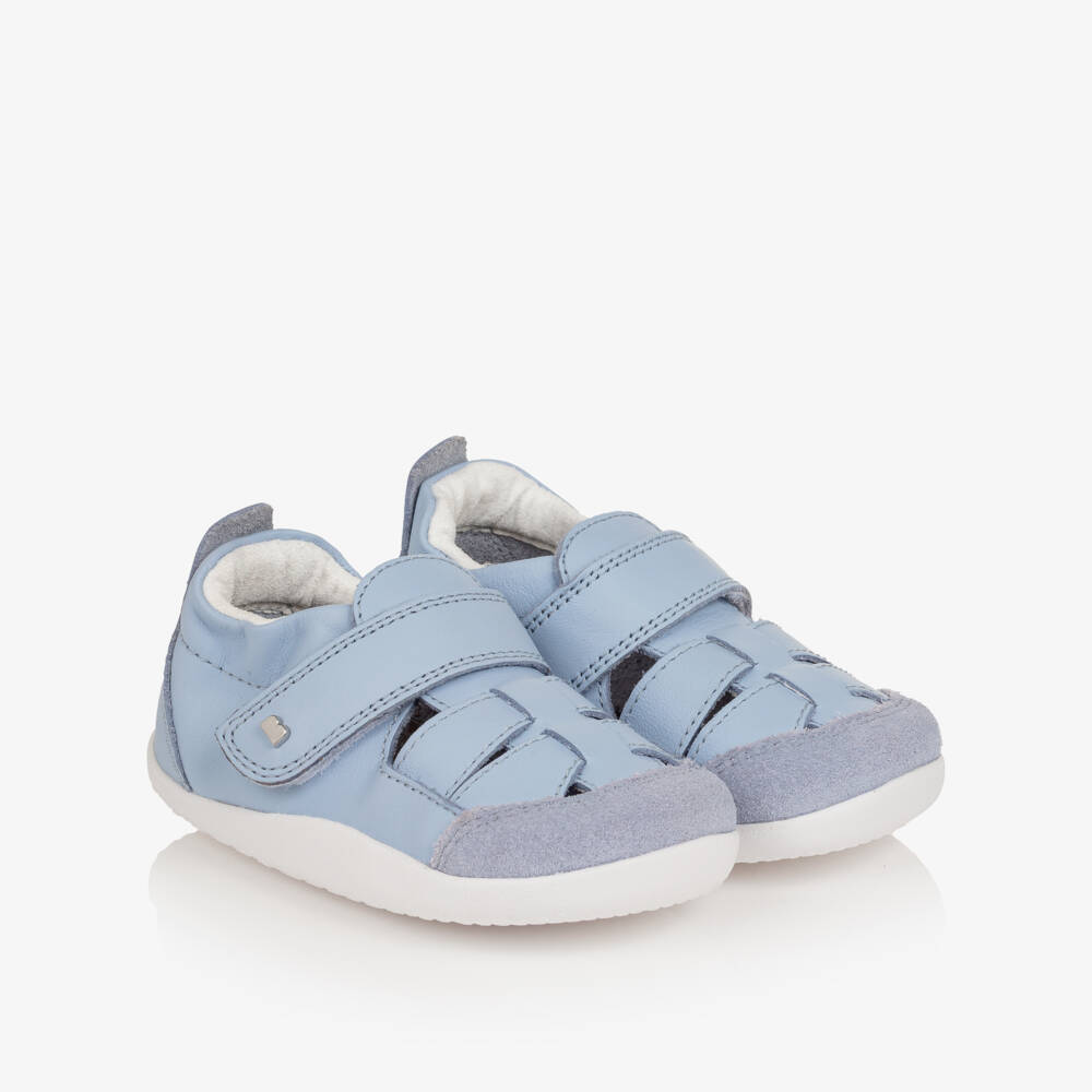 Bobux Xplorer-Baby Sky Blue Leather First Walker Sandals | Childrensalon
