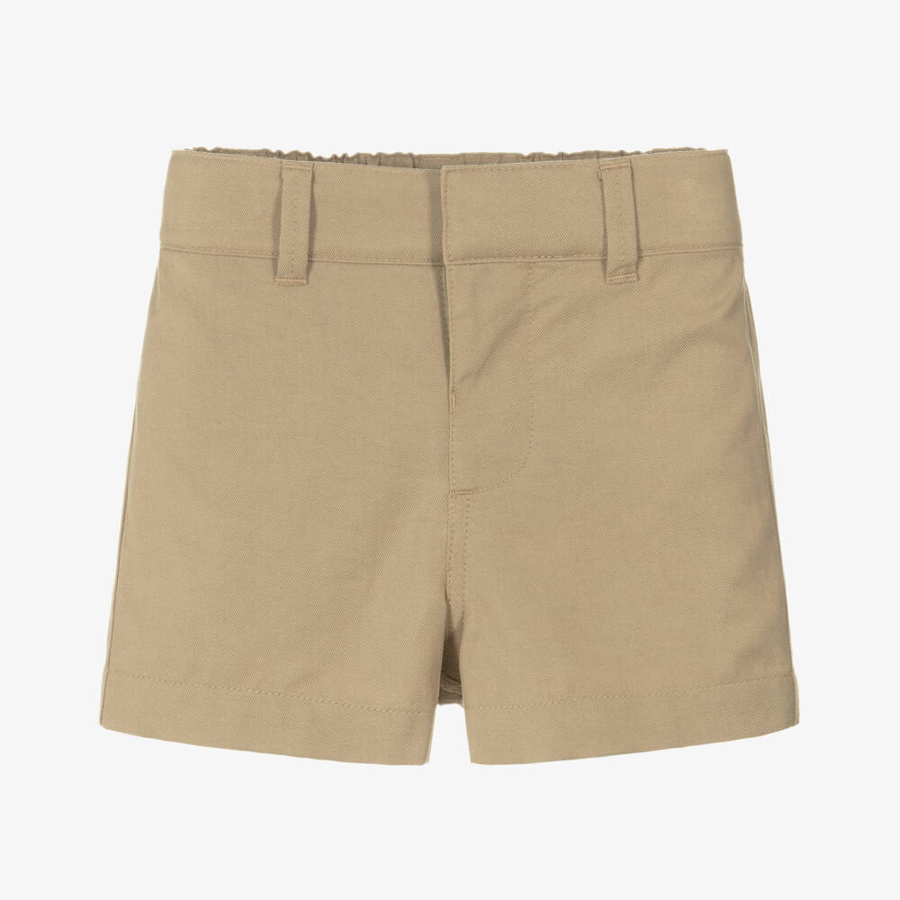 Burberry-Baby Boys Beige Twill Shorts | Childrensalon