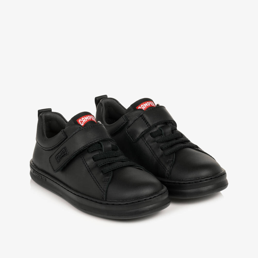 Camper-Boys Black Runner Four Trainers in Leather | Childrensalon