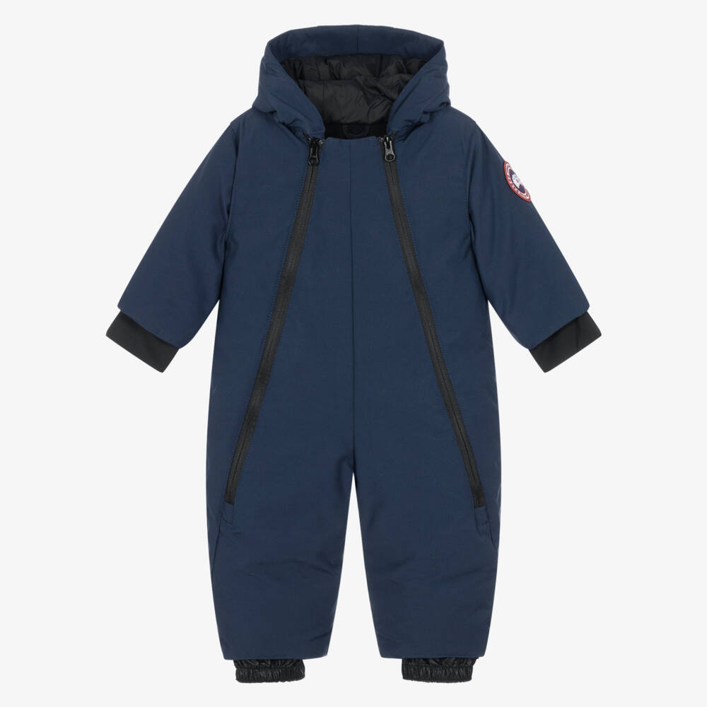 Canada Goose-Navy Blue Down Padded Baby Lamb Snowsuit | Childrensalon