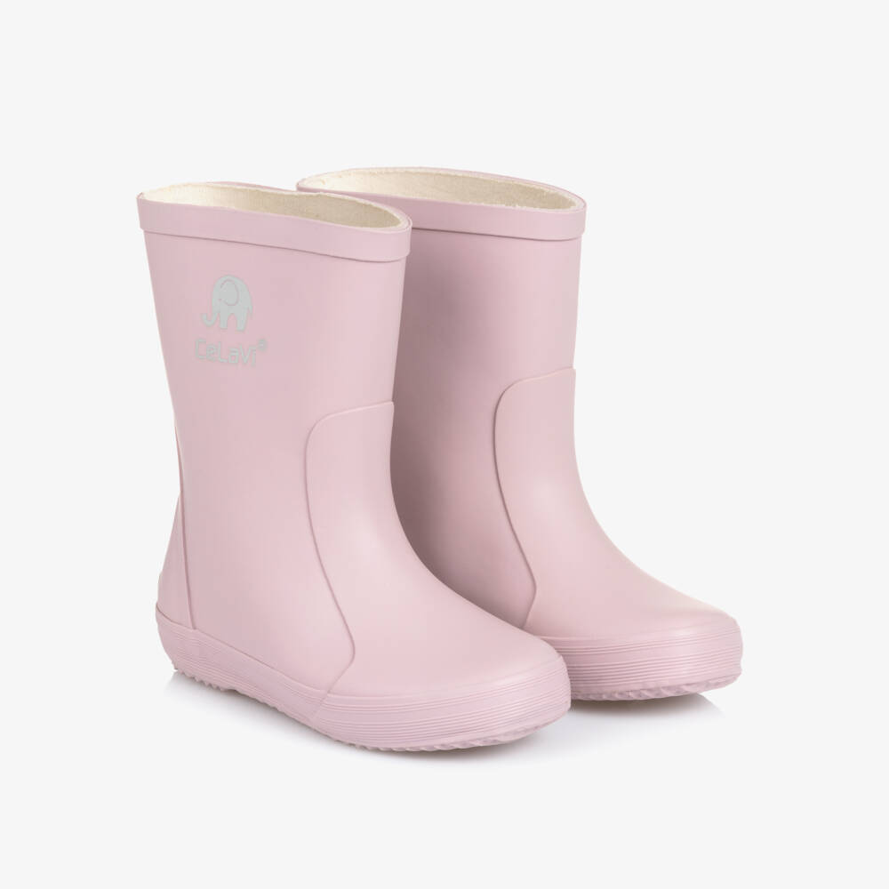 CeLaVi-Girls Lilac Pink Rubber Rain Boots | Childrensalon