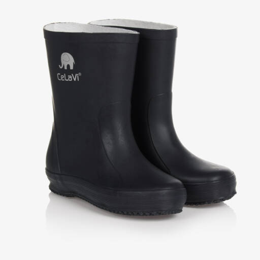 CeLaVi-Navy Blue Rain Boots | Childrensalon