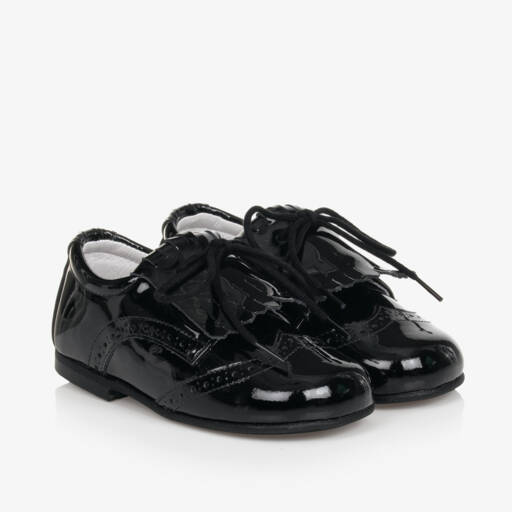 Children's Classics-Black Patent Leather Brogues | Childrensalon