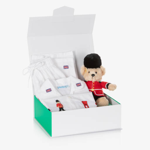 Childrensalon Hampers-Boys Guardsman Pyjamas & Teddy Bear Gift Hamper | Childrensalon
