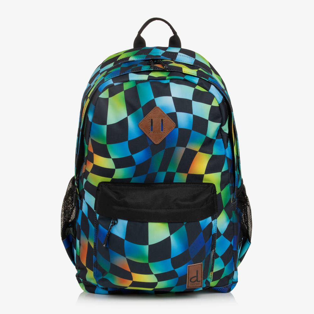 Deux par Deux-Boys Multicolour Check Print Backpack (46cm) | Childrensalon