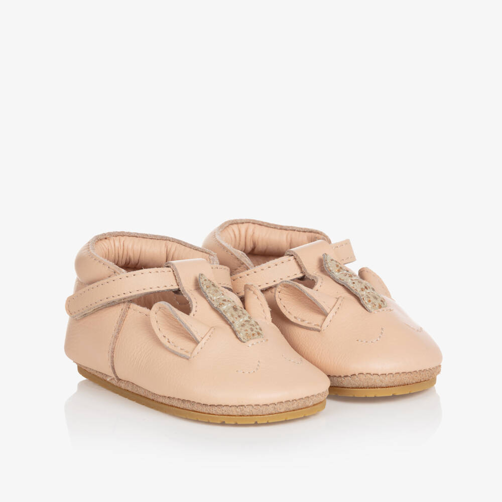 Donsje-Baby Girls Pink Unicorn Leather Shoes | Childrensalon
