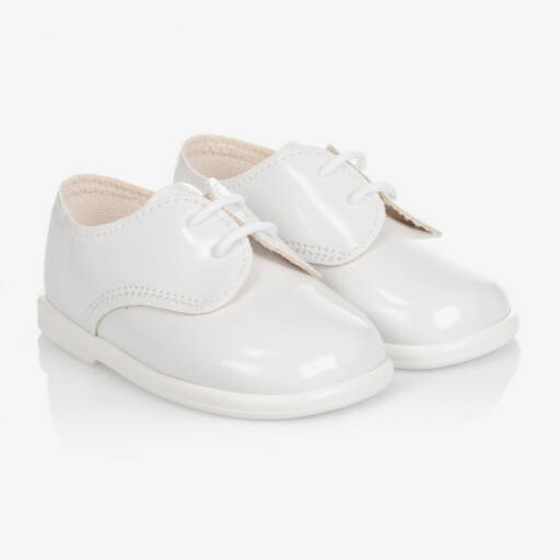 Early Days-Boys White First Walker Shoes | Childrensalon