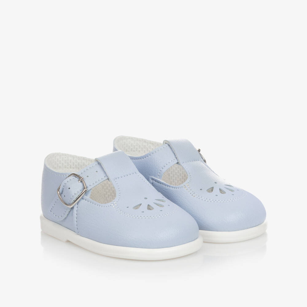 Early Days-Light Blue T-Bar Toddler Shoes | Childrensalon