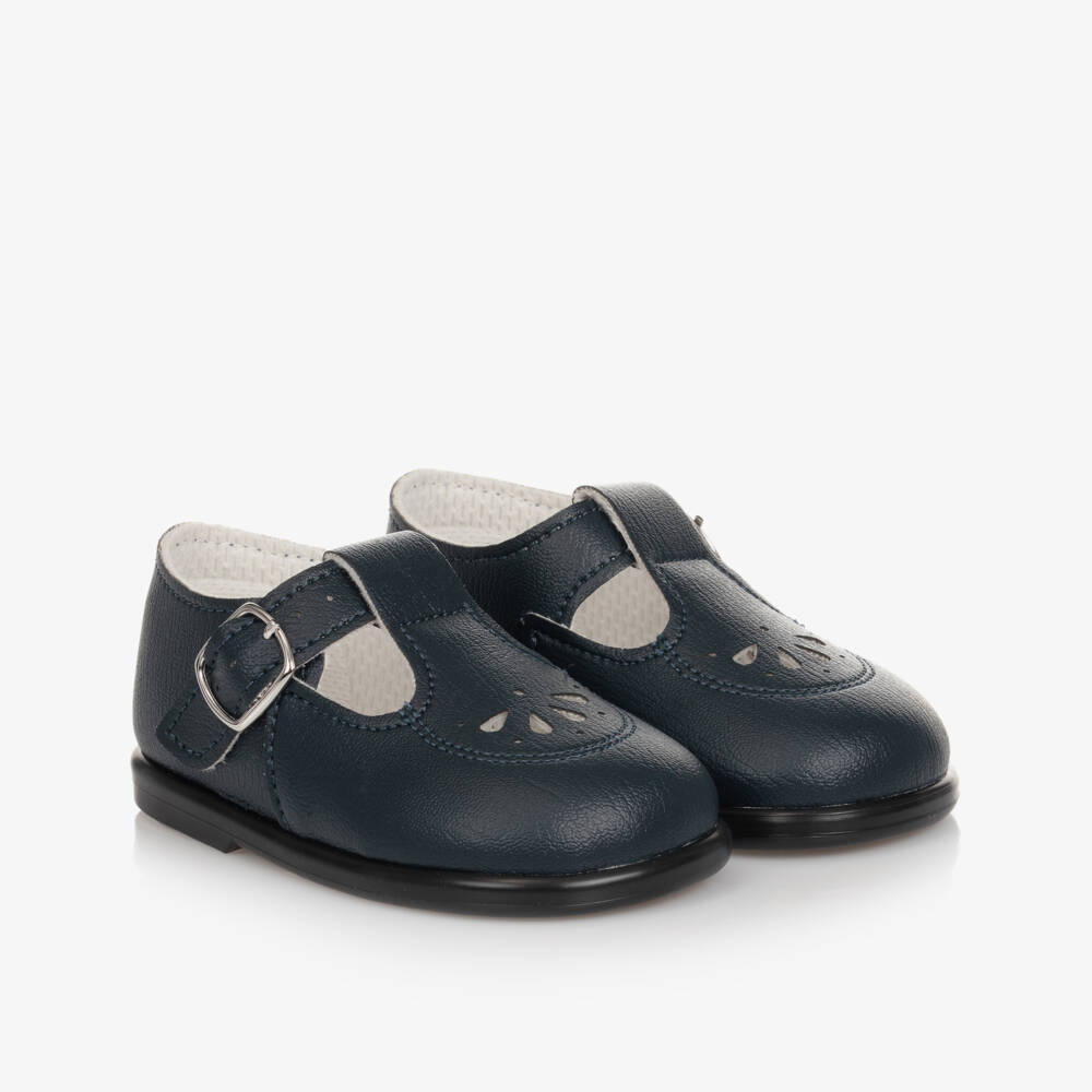 Early Days-Navy Blue T-Bar Shoes | Childrensalon