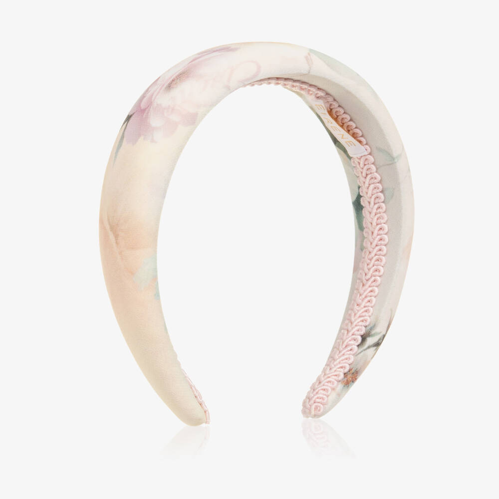 EIRENE-Girls Ivory & Pale Pink Floral Hairband | Childrensalon