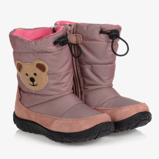 Falcotto by Naturino-Girls Pink Bear Snow Boots | Childrensalon