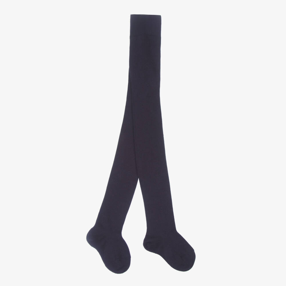 Falke-Navy Blue Cotton Tights | Childrensalon