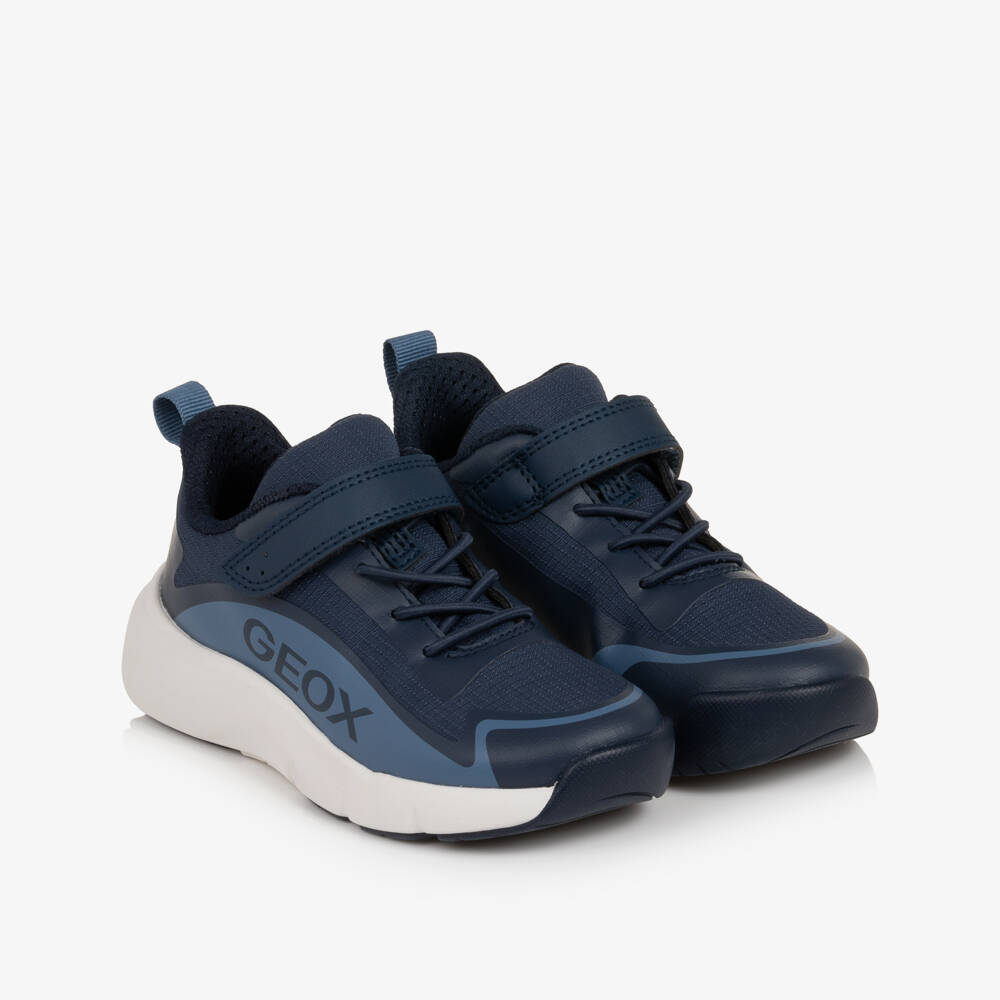 Geox-Boys Blue Water Repellent Trainers with Respira | Childrensalon