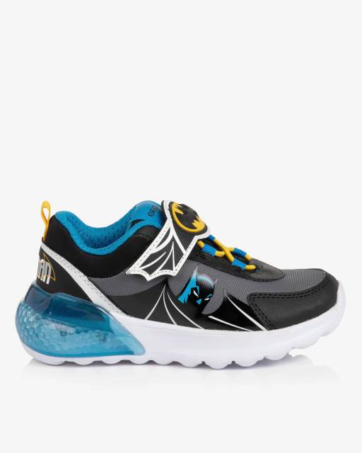 Geox-Boys Grey Batman Trainers with Light-Up Heels | Childrensalon