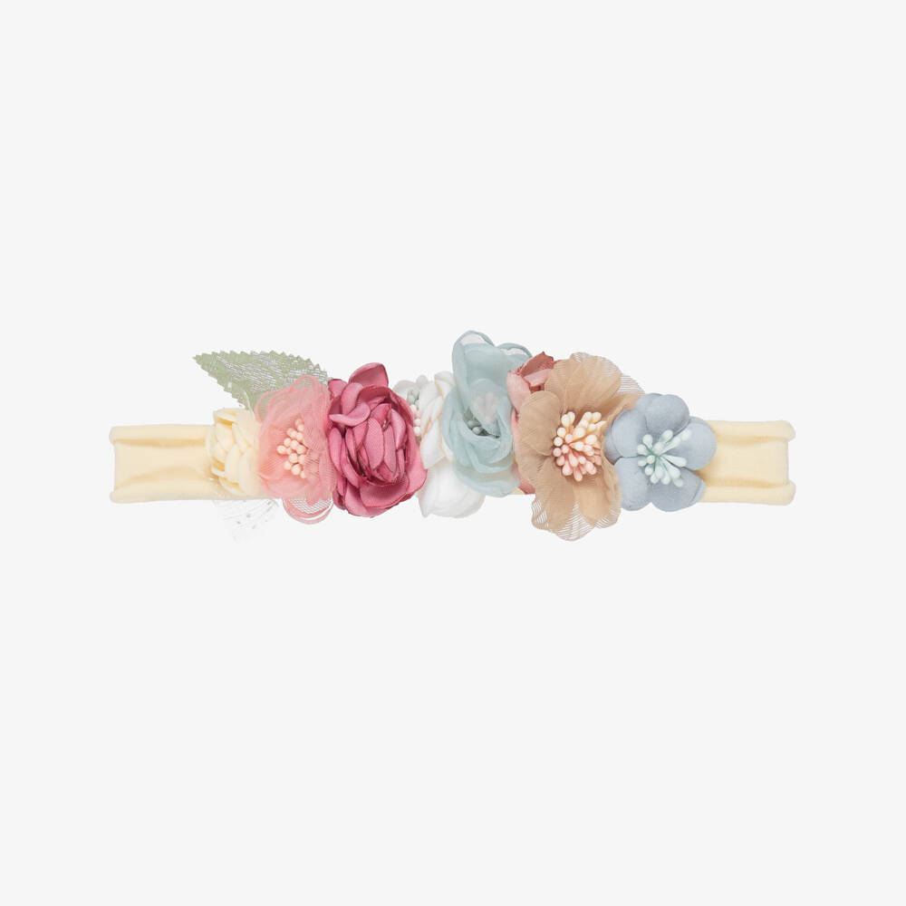 Jamiks-Girls Beige Floral Headband | Childrensalon