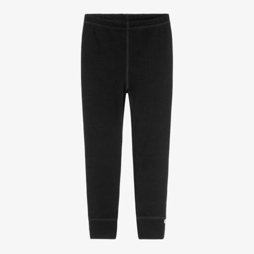Joha-Black Wool & Cotton Thermal Leggings | Childrensalon