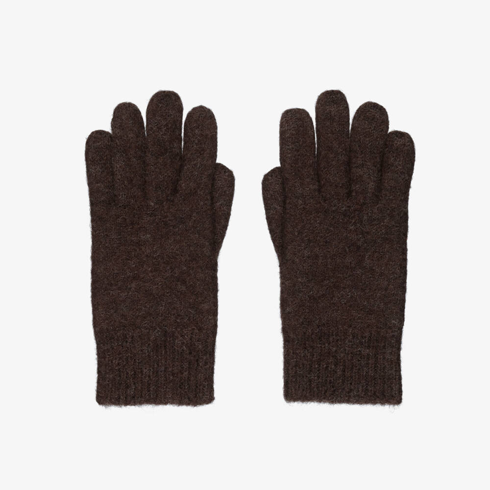 Joha-Brown Merino Wool Gloves | Childrensalon