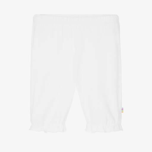 Joha-Girls White Organic Cotton Bloomers | Childrensalon