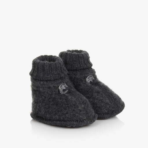 Joha-Grey Merino Wool Booties | Childrensalon