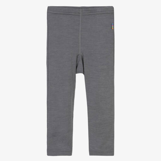 Joha-Grey Merino Wool & Silk Thermal Leggings  | Childrensalon