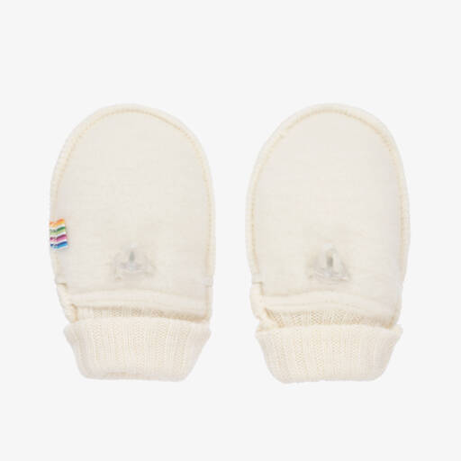 Joha-Ivory Merino Wool Baby Mittens | Childrensalon