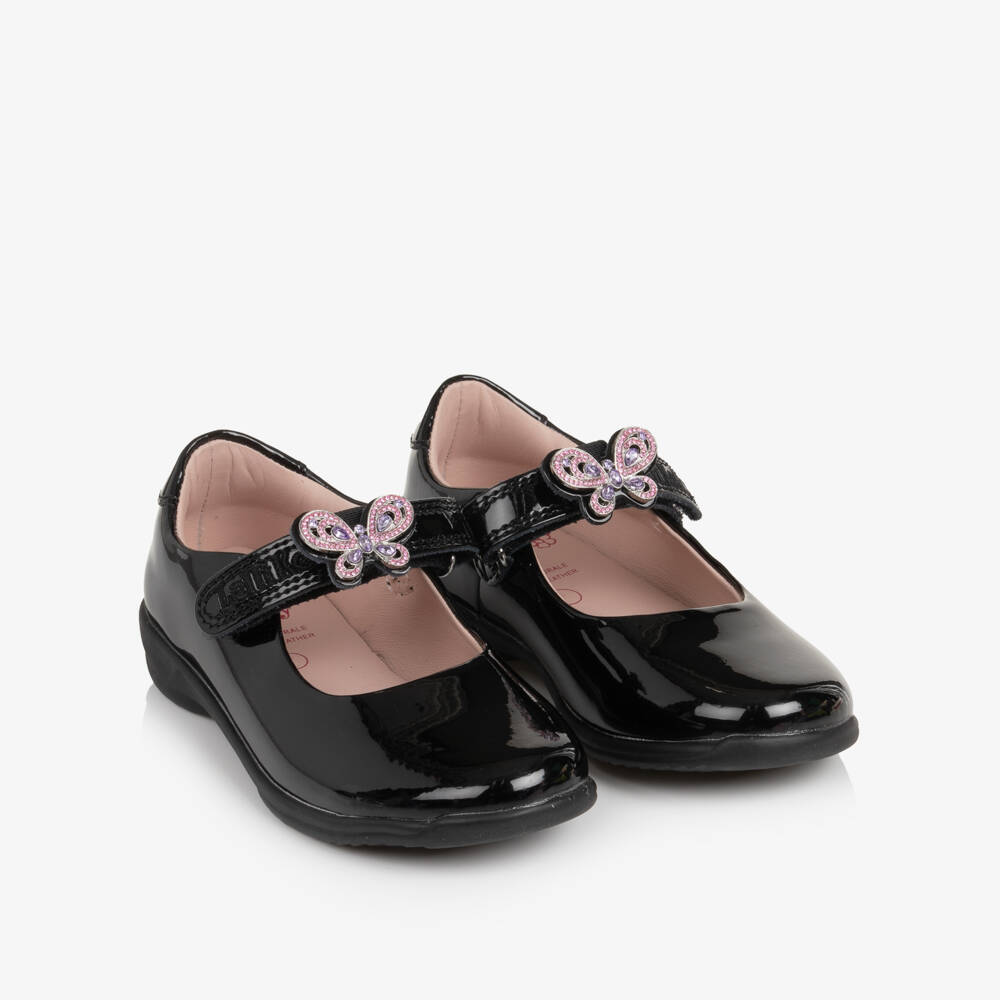 Lelli Kelly-Girls Black Patent Leather Melody Bar Shoe (F width) | Childrensalon