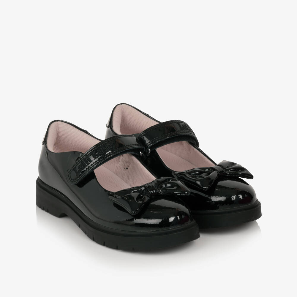 Lelli Kelly-Girls Black Patent Leather Shoes with Bows | Childrensalon