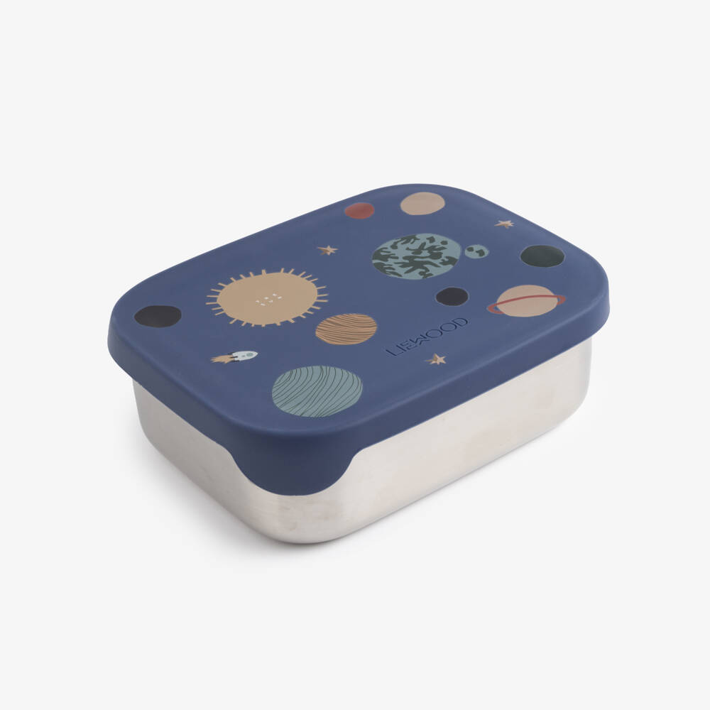 Liewood-Boys Blue Planet Print Lunchbox (17cm) | Childrensalon