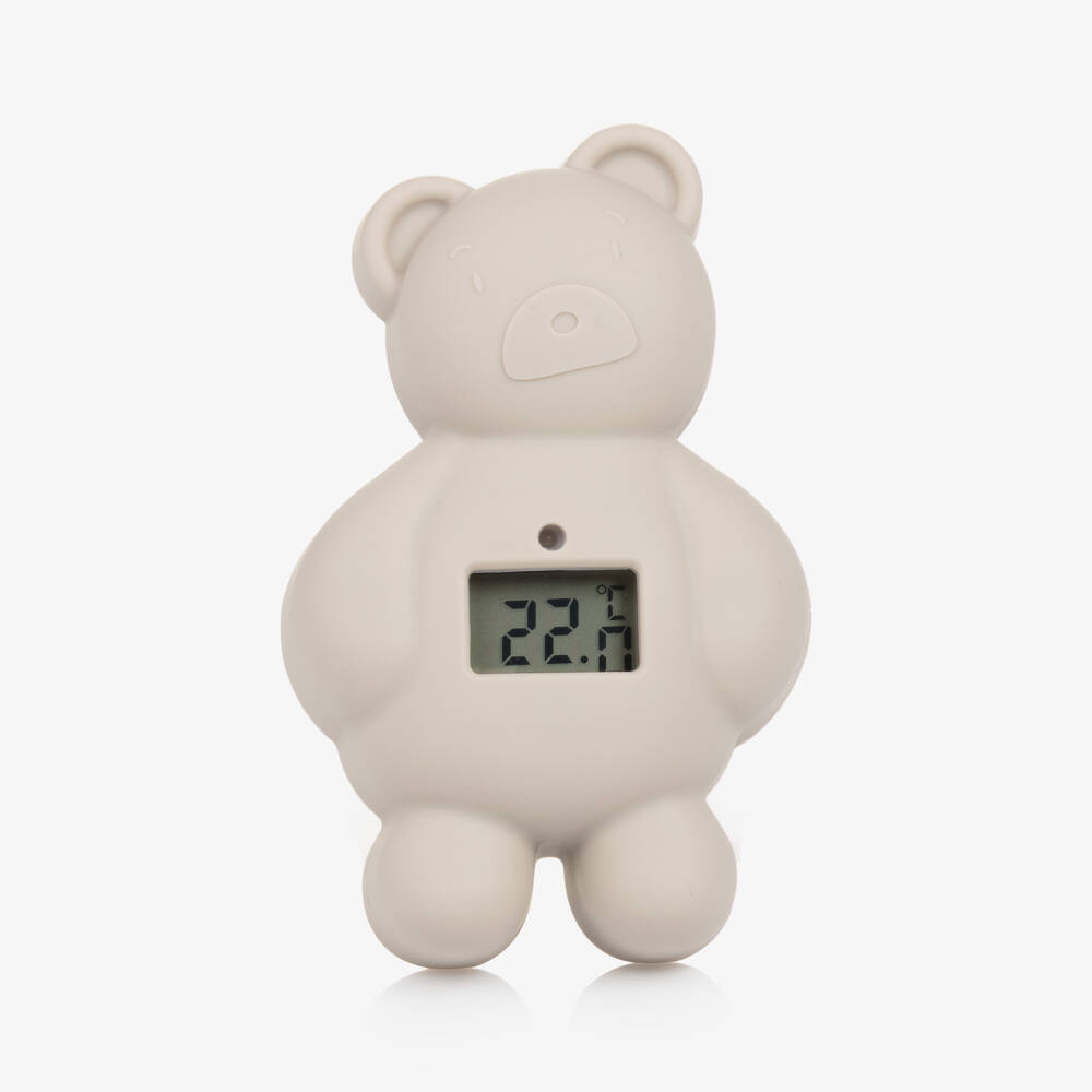 Liewood-Ivory Silicone Bear Bath Thermometer (13cm) | Childrensalon
