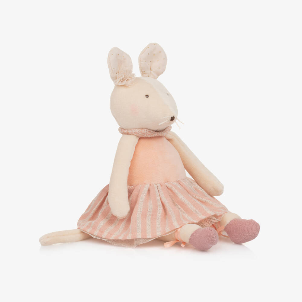 Moulin Roty-Pink Anna Mouse Soft Toy (32cm) | Childrensalon