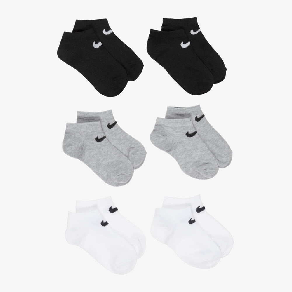Nike-Grey Trainer Socks (6 Pack) | Childrensalon