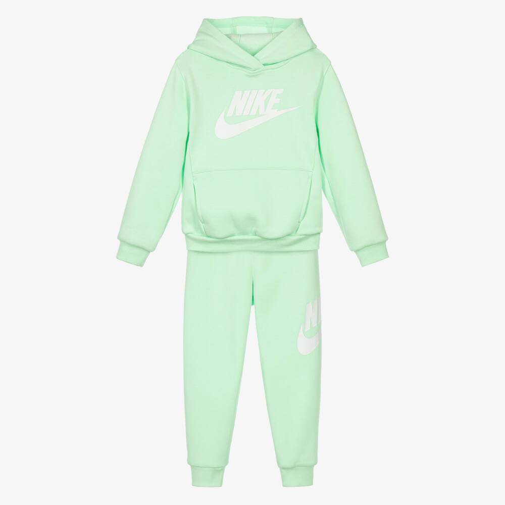 Nike-Swoosh Print Jersey Tracksuit in Arctic Green | Childrensalon