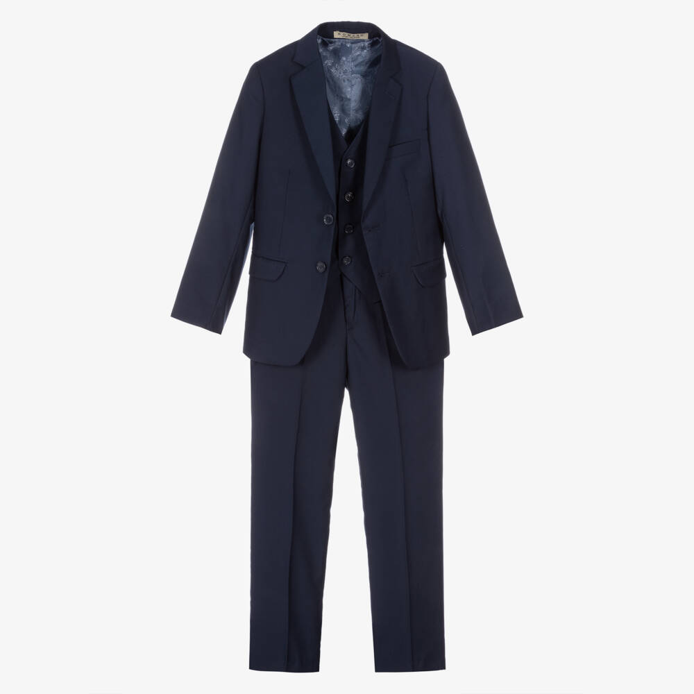 Romano-Boys Navy Blue Suit | Childrensalon