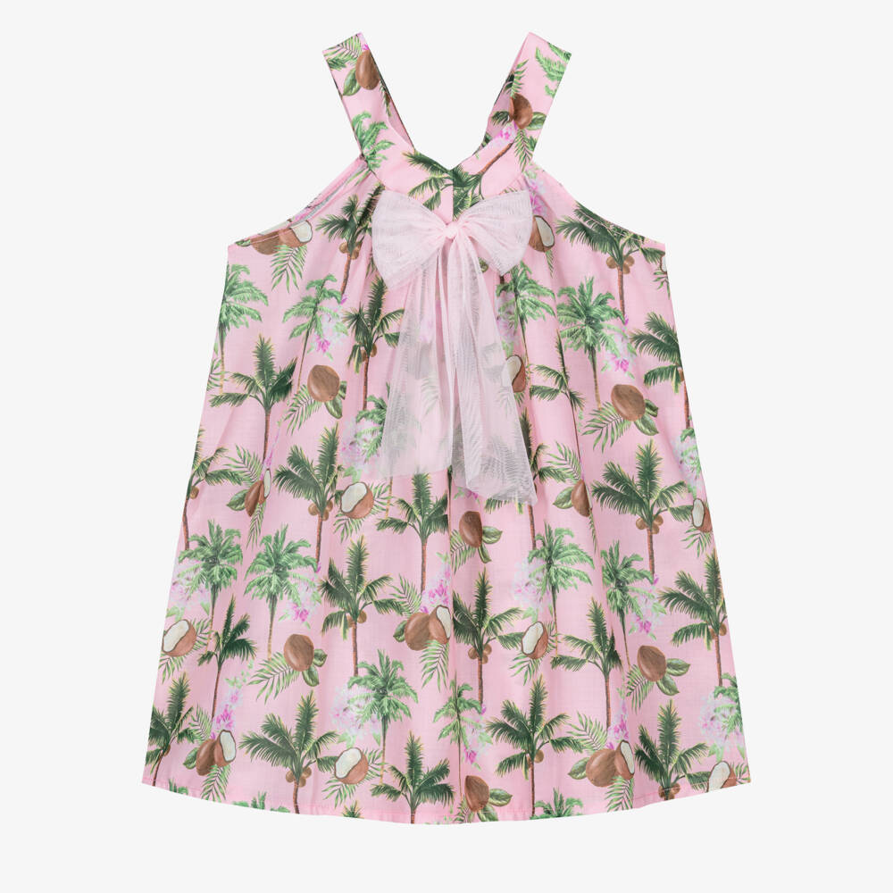 Selini Action-Girls Pink Coconut Print Dress | Childrensalon