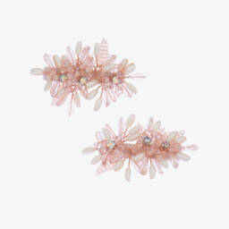 Patachou-Girls Pink Chiffon & Tulle Cape Style Dress | Childrensalon