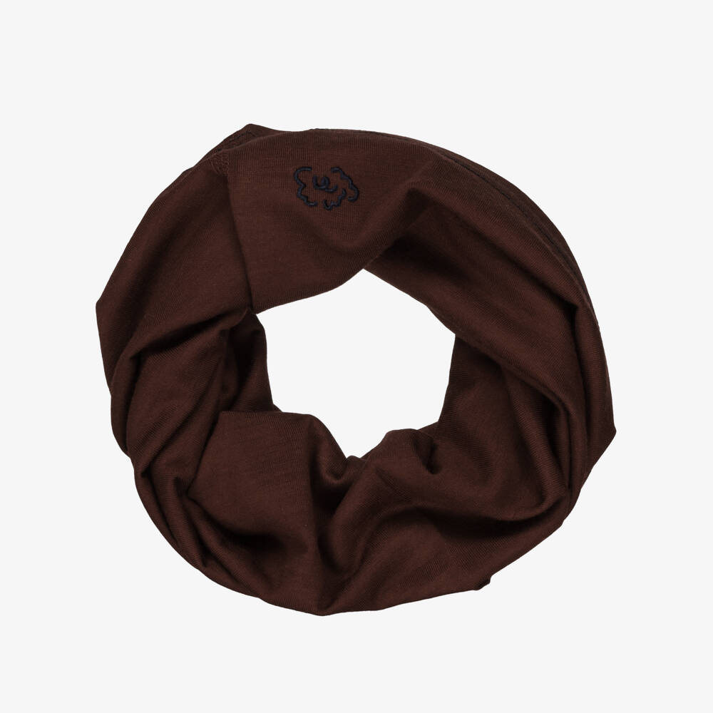 Smalls Merino-Chocolate Brown Merino Wool Snood | Childrensalon