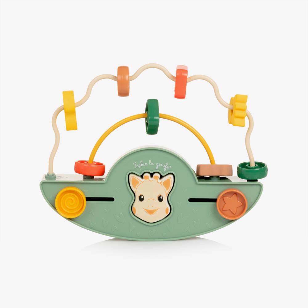 Sophie la Girafe-Green Sophie the Giraffe Tilting Abacus Toy (23cm) | Childrensalon