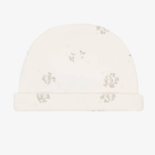 Tartine et Chocolat-Ivory Cotton Bunny Hat | Childrensalon
