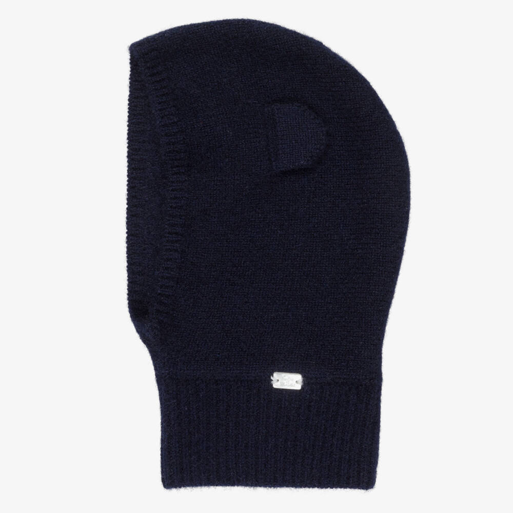 Tartine et Chocolat-Navy Blue Cashmere Knit Balaclava | Childrensalon