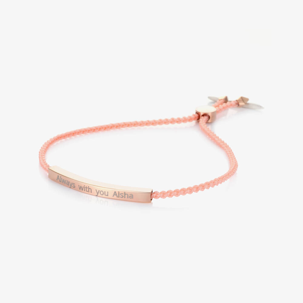 Treat Republic-Girls Pink Personalised Bracelet (28cm) | Childrensalon
