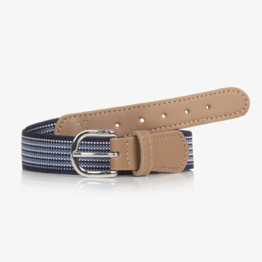 Tutto Piccolo-Boys Blue Striped Elasticated Belt | Childrensalon