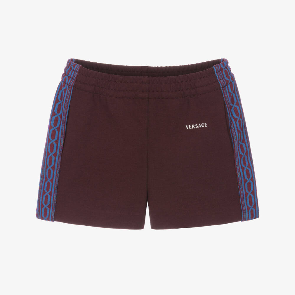 Versace-Baby Boys Burgundy Milano Jersey Shorts | Childrensalon